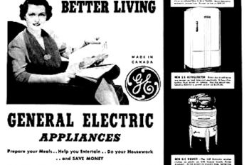 Publicidad de electrodomésticos de GE (1939)